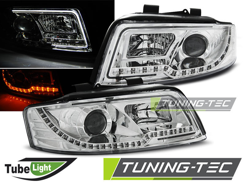 Audi A4 B6 Első Lámpa, Tuning Tec, Led Tube Lights, (Évj A6 | AUDI | ELSŐ LÁMPÁK | VILÁGÍTÁS | TUNING SHOP | Race