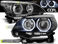 BMW E60 Első Lámpa, Tuning-Tec, CCFL Neon Angel Eyes (Évj.: 2004 - 2007)