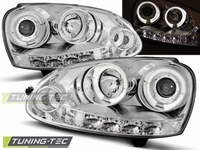 VW Golf 5 Első Lámpa, Tuning-Tec, Angel Eyes (Évj.: 2003.10 - 2009)