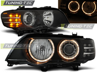 BMW X5 Első Lámpa, Tuning-Tec, Angel Eyes Led-es Index-szel (Évj.: 1995.09 – 2003.06)