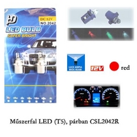 LED-es, Műszerfal Izzó, (Piros), B8 5D, 2db
