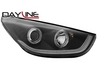 Hyundai IX35 Első Fényszórók Fekete Tube Light (Évj.: 2010 - 2013) by Carkitt