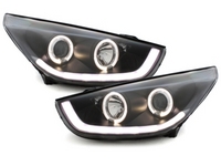 Hyundai IX35 Első Fényszórók Fekete Tube Light (Évj.: 2010 - 2013) by Carkitt