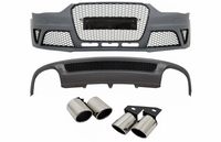 Audi A4 (B8) RS4 Design Első Lökhárító, Hátsó Diffúzor és Króm Kipufogóvég (Évj.: 2012 - 2015) by CarKitt