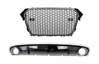 Audi A4 (B8) RS4 Design Hátsó Diffúzor és Jelnélküli Hűtőrács (Évj.: 2012 - 2015) by CarKitt