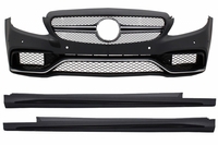 Mercedes-Benz C-Klasse (W205) C63 AMG Sport Line Style Első Lökhárító, Hűtőrács és Küszöbpár (Évj.: 2014 - 2020) by CarKitt