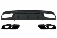 Mercedes-Benz C-Klasse (W205) C63 AMG Sport Package Style Hátsó Lökhárító Diffúzor és Kipufogóvégpár (Évj.: 2014 - 2020) by CarKitt