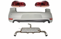 Volkswagen Golf (MK6) GTI Look Hátsó Lökhárító, Full LED Hátsó Lámpapár és Kipufogódob (Évj.: 2008 - 2012) by CarKitt