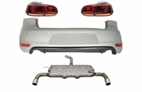 Volkswagen Golf (MK6) GTI Look Hátsó Lökhárító, Full LED Hátsó Lámpapár és Kipufogódob (Évj.: 2008 - 2012) by CarKitt