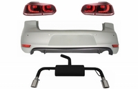 Volkswagen Golf (MK6) GTI Look Hátsó Lökhárító, Full LED Hátsó Lámpapár és Kipufogódob (Évj.: 2008 - 2012) by CarKitt