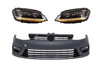 Volkswagen Golf (MK7) R-Design Első Lökhárító és 3D Dinamikus LED-es, DRL Fényszórópár (Évj.: 2013 - 2017) by CarKitt