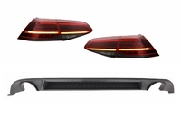 Volkswagen Golf (MK7) GTI Design Hátsó Diffúzor és Full LED Matrix Look Hátsó Lámpapár (Évj.: 2017 - 2020) by CarKitt