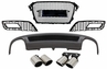 Audi A4 (B8) RS Design Jelnélküli Hűtőrács, Ködlámparács, Diffúzor és Kipufogóvégpár (Évj.: 2012 - 2015) by CarKitt