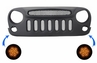 Jeep Wrangler / Rubicon (JK) Angry Birds Design LED-es Indexpár és Specter Design Hűtőrács (Évj.: 2007 - 2017) by CarKitt