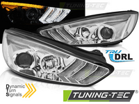 Ford Focus (MK3) Dinamikus LED-es, TRU DRL Első Fényszórópár (Évj.: 2015 - 2018) by Tuning Tec