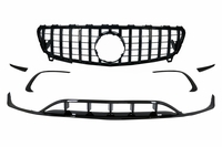 Mercedes-Benz A-Klasse (W176) AMG Line Design 7-részes Splitter Készlet és Hűtőrács (Évj.: 2015.09 - 2018) by CarKitt