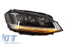 Volkswagen Golf (MK7) R-Line Look Első Dinamikus LED-es Fényszórópár és Króm Hűtőrács (Évj.: 2012 - 2017) by CarKitt