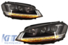 Volkswagen Golf (MK7) R-Line Look Első Dinamikus LED-es Fényszórópár és Króm Hűtőrács (Évj.: 2012 - 2017) by CarKitt