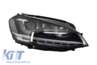 Volkswagen Golf (MK7) R-Line Look Első Dinamikus LED-es Fényszórópár és Króm Hűtőrács (Évj.: 2012 - 2017) by CarKitt