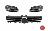 Volkswagen Golf (MK7) R-Line Look Első Dinamikus LED-es Fényszórópár és Króm Hűtőrács (Évj.: 2012 - 2017) by CarKitt