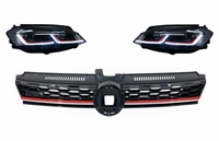 Volkswagen Golf (MK7) GTI Look Első Dinamikus LED-es Fényszórópár és Hűtőrács (Évj.: 2017 - 2020) by CarKitt