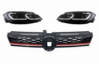 Volkswagen Golf (MK7) GTI Look Első Dinamikus LED-es Fényszórópár és Hűtőrács (Évj.: 2017 - 2020) by CarKitt