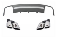 Audi A4 (B8) S4 Design Hátsó Lökhárító Diffúzor és Kipufogóvégpár (Évj.: 2012  - 2015) by CarKitt