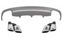Audi A6 (4G) S6 Design Hátsó Lökhárító Diffúzor és Kipufogóvégpár (Évj.: 2012  - 2015) by CarKitt