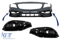 Mercedes-Benz CLA-Klasse (W117/C117/X117) CLA45 AMG Design Első Lökhárító Rácsbetét Szett (Évj.: 2013 - 2018) by Carkitt