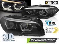 BMW 5-ös Széria (F10, F11) Bi-Xenon, Dinamikus LED-es, 3D Angel Eyes Első Lámpapár (2013 - 2016) by Tuning Tec