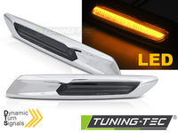 BMW 5-ös Széria (F10, F11) Dinamikus LED-es Ezüst Oldalsó Indexpár (Évj.: 2010 - 2013) by Tuning-Te
