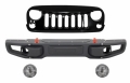 Jeep Wrangler (JK) 10th Anniversary Hard Rock Style Első Lökhárító, Hűtőrács és Ködlámpapár (Évj.: 2007 - 2017) by CarKitt