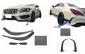 Mercedes-Benz CLA-Klasse (W117) CLA45 AMG Design Karbon Fóliázott 6-részes Splitter Készlet (Évj.: 2013 - 2016) by CarKitt