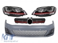 Volkswagen Golf (MK7) GTI Design Első Lökhárító, Hűtőrács és 3D LED-es, DRL Fényszórópár (Évj.: 2013 - 2017) by CarKitt