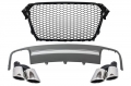 Audi A4 (B8) RS4 Design Jelnélküli Hűtőrács, Króm Kipufogóvégek és Hátsó Diffúzor (Évj.: 2012 - 2015) by CarKitt