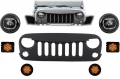 Jeep Wrangler / Rubicon (JK) Angry Birds Design Első Bi-Xenon Fényszórópár, LED-es Index és Hűtőrács (Évj.: 2007 - 2017) by CarKitt