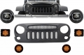 Jeep Wrangler / Rubicon (JK) Angry Birds Design Első Bi-Xenon Fényszórópár, LED-es Index és Hűtőrács (Évj.: 2007 - 2017) by CarKitt