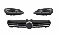 Volkswagen Golf (MK7) G7.5 Look Első Dinamikus LED-es Fényszórópár és Króm Hűtőrács (Évj.: 2012 - 2017) by CarKitt