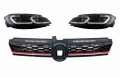 Volkswagen Golf (MK7) GTI Look Első Dinamikus LED-es Fényszórópár és Hűtőrács (Évj.: 2017 - 2020) by CarKitt