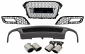 Audi A4 (B8) RS Design Jelnélküli Hűtőrács, Ködlámparács, Diffúzor és Kipufogóvégpár (Évj.: 2012 - 2015) by CarKitt