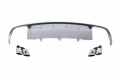 Audi A6 (4G) S6 Design Hátsó Diffúzor és Króm Kipufogóvégek (Évj.: 2015 - 2018) by CarKitt