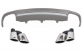 Audi A6 (4G) S6 Design Hátsó Lökhárító Diffúzor és Kipufogóvégpár (Évj.: 2012  - 2015) by CarKitt