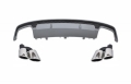 Audi A7 (4G) S7 Design Hátsó Diffúzor és Kipufogóvég (Évj.: 2015 - 2018) by CarKitt