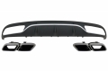 Mercedes-Benz C-Klasse (C205, A205) C63 AMG GTR Style Hátsó Lökhárító Diffúzor és Kipufogóvég (Évj.: 2014 - 2019) by CarKitt