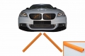 BMW 1-es / 2-es / 3-as / 4-es / 5-ös / 6-os / 7-es Széria Első Lökhárító V-Brace Merevítőpár (Évj.: 2007 - 2019) by CarKitt