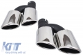 Audi A3 8P/8V, A4 B7/B8, A5, A6 C6/C7, A7, A8 D3/D4 S Design, 2x Dupla Kipufogóvég (Évj.: 2004 - 2018) by CarKitt