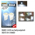Helyzetjelző izzó, SMD LED-es, Fehér, (T10), (2db)