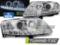 VW A6 C6 Első Lámpa, LED-es Angel-Eyes, Tuning-Tec, (Évj.: 2004.04 - 2008)