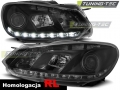 VW Golf 6 Első Lámpa, Tuning-Tec, DRL, Nappali Menetfénnyel (Évj.: 2008.10 - tól)