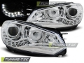 VW Golf 6 Első Lámpa, Tuning-Tec, DRL, Nappali Menetfénnyel, Led helyzetjelzővel (Évj.:2008.10 -től)